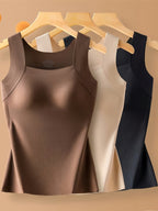 3pcs All Seasons Style Women'S Camisole, New Innerwear for Layering Or Wearing Alone with Built-In Pads