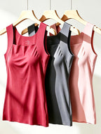 3pcs All Seasons Style Women'S Camisole, New Innerwear for Layering Or Wearing Alone with Built-In Pads