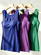 3pcs All Seasons Style Women'S Camisole, New Innerwear for Layering Or Wearing Alone with Built-In Pads